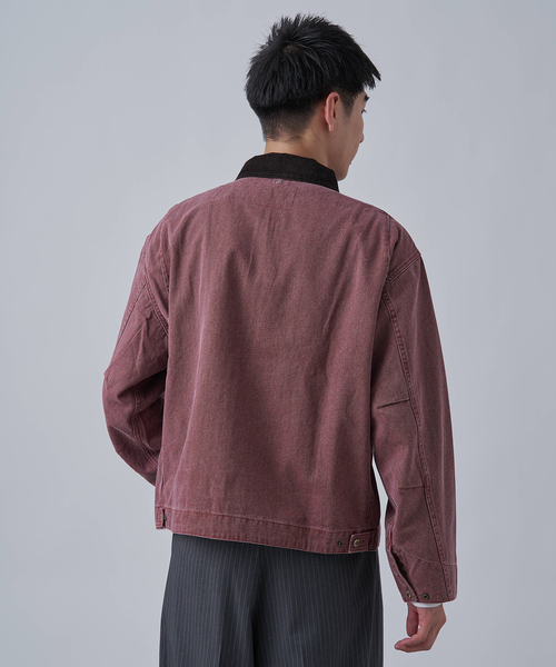 B.C STOCK（ベーセーストック）の「【PLANET OF EARTH】ピグメント加工 ダックショートブルゾン（ブルゾン・メンズ・ブラック/ベージュ/レッド・LARGE/MEDIUM）」の14枚目の写真
