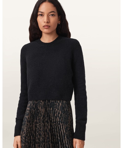 ALLSAINTS（オールセインツ）の「EVIA 2-IN-1 DRESS | EVIA 2-IN-1 ドレス・ワンピース（ワンピース・レディース・ブラック系その他・XS/S/M/L）」の4枚目の写真