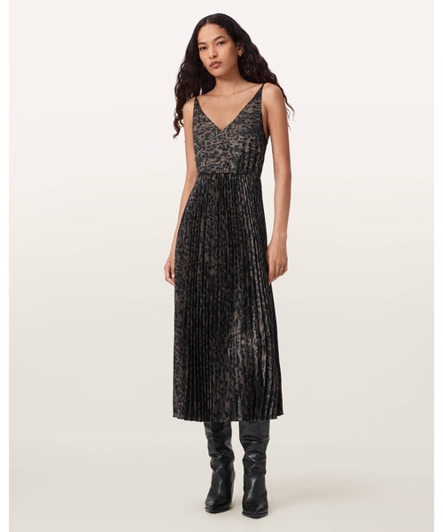 ALLSAINTS（オールセインツ）の「EVIA 2-IN-1 DRESS | EVIA 2-IN-1 ドレス・ワンピース（ワンピース・レディース・ブラック系その他・XS/S/M/L）」の5枚目の写真