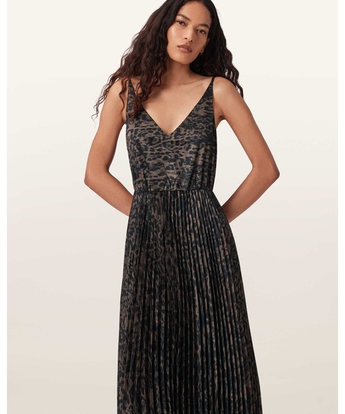 ALLSAINTS（オールセインツ）の「EVIA 2-IN-1 DRESS | EVIA 2-IN-1 ドレス・ワンピース（ワンピース・レディース・ブラック系その他・XS/S/M/L）」の6枚目の写真