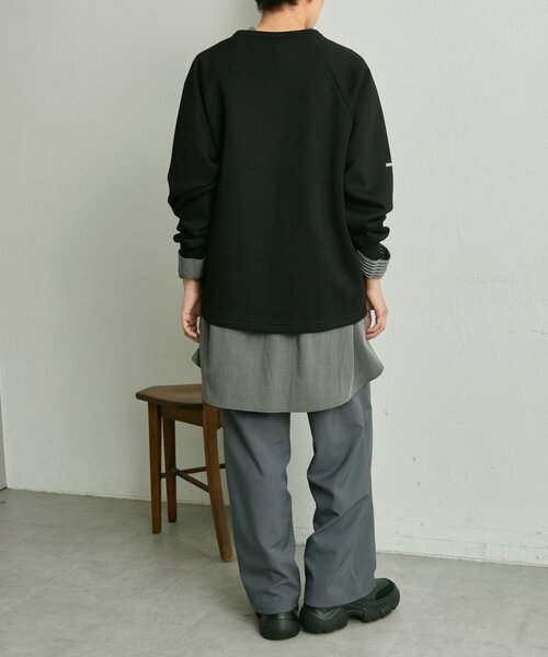 ear PAPILLONNER（イアパピヨネ）の「《手洗い可》sampo×earコラボ スペーストイスウェット（Tシャツ/カットソー・レディース・ブラック/グレー・FREE）」の5枚目の写真