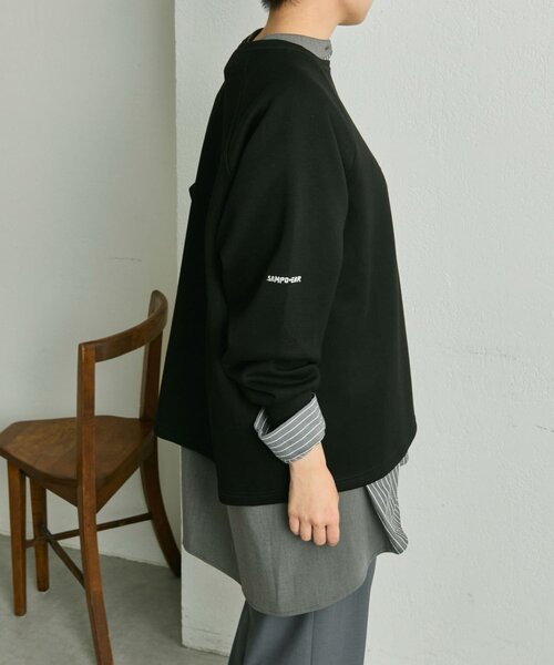 ear PAPILLONNER（イアパピヨネ）の「《手洗い可》sampo×earコラボ スペーストイスウェット（Tシャツ/カットソー・レディース・ブラック/グレー・FREE）」の7枚目の写真