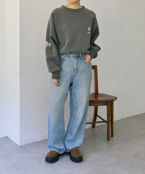 ear PAPILLONNER（イアパピヨネ）の「《手洗い可》sampo×earコラボ スペーストイスウェット（Tシャツ/カットソー・レディース・ブラック/グレー・FREE）」の17枚目の写真