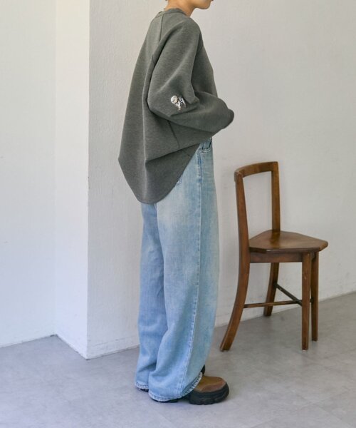 ear PAPILLONNER（イアパピヨネ）の「《手洗い可》sampo×earコラボ スペーストイスウェット（Tシャツ/カットソー・レディース・ブラック/グレー・FREE）」の18枚目の写真