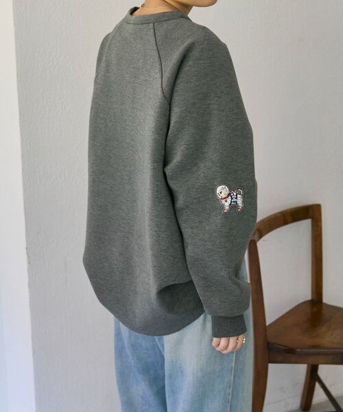 ear PAPILLONNER（イアパピヨネ）の「《手洗い可》sampo×earコラボ スペーストイスウェット（Tシャツ/カットソー・レディース・ブラック/グレー・FREE）」の21枚目の写真