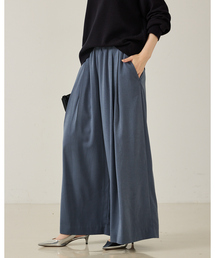 qualite | ピーチサテンフレアーパンツ/秋服/冬服/オフィスカジュアル(その他パンツ)