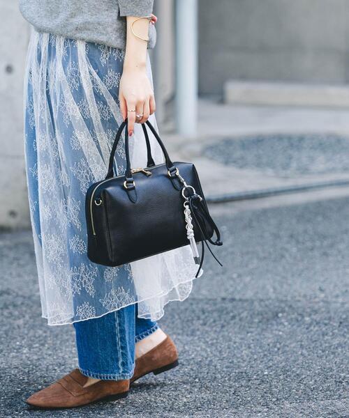 RODE SKO（ロデスコ）の「レザーボストンバッグ（ボストンバッグ・レディース・ブラウン/ブラウン系その他/ブラック・ONE）」の4枚目の写真