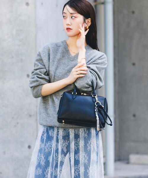 RODE SKO（ロデスコ）の「レザーボストンバッグ（ボストンバッグ・レディース・ブラウン/ブラウン系その他/ブラック・ONE）」の5枚目の写真