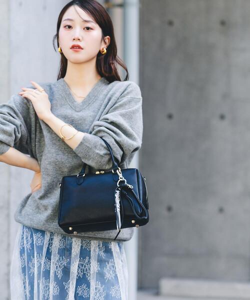 RODE SKO（ロデスコ）の「レザーボストンバッグ（ボストンバッグ・レディース・ブラウン/ブラウン系その他/ブラック・ONE）」の6枚目の写真