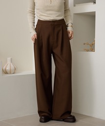 LAULEN | double tuck wide pants /ソリッドカラーダブルタックワイドパンツ(その他パンツ)