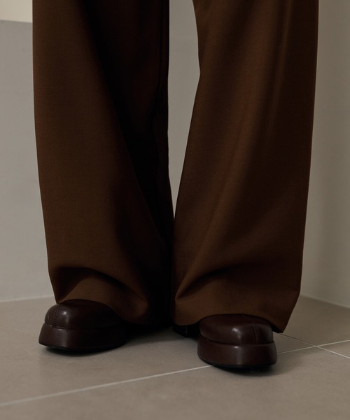 LAULEN（ローレン）の「double tuck wide pants /ソリッドカラーダブルタックワイドパンツ（その他パンツ・レディース・ワインレッド/グレー/ブラック/ベージュ・S/M）」の12枚目の写真