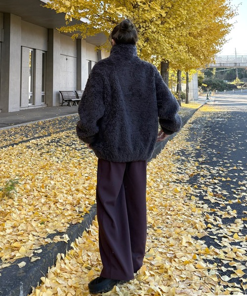 double tuck wide pants /ソリッドカラーダブルタックワイドパンツ