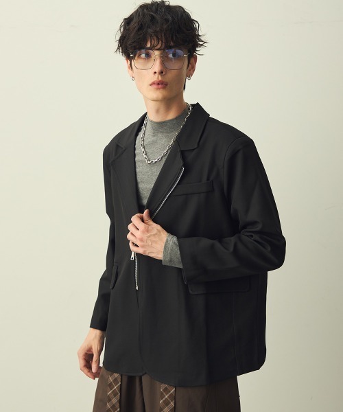 セール】Zip-Up Tailored Jacket / ジップアップテーラードジャケット