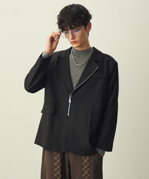 セール】Zip-Up Tailored Jacket / ジップアップテーラードジャケット
