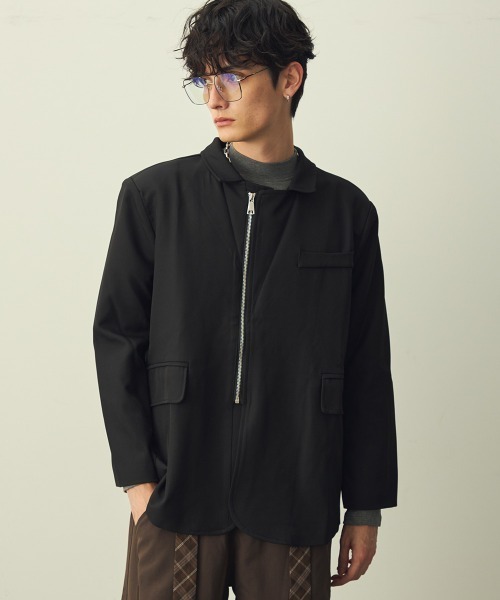セール】Zip-Up Tailored Jacket / ジップアップテーラードジャケット