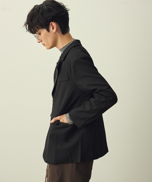 Shoowtime（ショウタイム）の「Zip-Up Tailored Jacket / ジップアップテーラードジャケット（テーラードジャケット・メンズ・ブラック/ベージュ・LARGE/MEDIUM/X-LARGE）」の10枚目の写真
