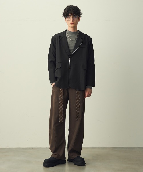 Shoowtime（ショウタイム）の「Zip-Up Tailored Jacket / ジップアップテーラードジャケット（テーラードジャケット・メンズ・ブラック/ベージュ・LARGE/MEDIUM/X-LARGE）」の14枚目の写真
