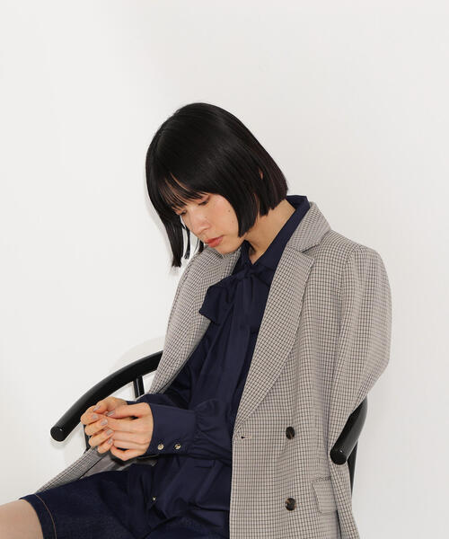 N.（N. Natural Beauty Basic）（エヌエヌナチュラルビューティーベーシック）の「ダブルブレストテーラードジャケット（テーラードジャケット・レディース・カーキ/ブラウン系その他/グレー系その他/ネイビー・MEDIUM/SMALL）」の14枚目の写真