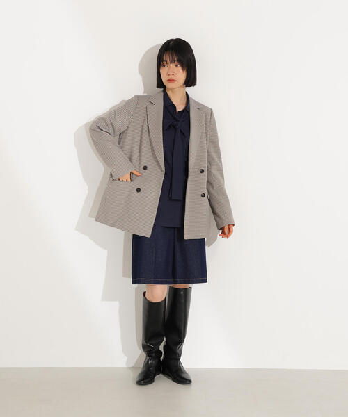 N.（N. Natural Beauty Basic）（エヌエヌナチュラルビューティーベーシック）の「ダブルブレストテーラードジャケット（テーラードジャケット・レディース・カーキ/ブラウン系その他/グレー系その他/ネイビー・MEDIUM/SMALL）」の18枚目の写真