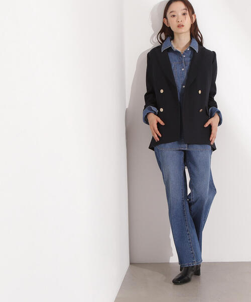 N.（N. Natural Beauty Basic）（エヌエヌナチュラルビューティーベーシック）の「ダブルブレストテーラードジャケット（テーラードジャケット・レディース・カーキ/ブラウン系その他/グレー系その他/ネイビー・MEDIUM/SMALL）」の20枚目の写真