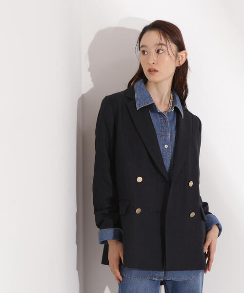 N.（N. Natural Beauty Basic）（エヌエヌナチュラルビューティーベーシック）の「ダブルブレストテーラードジャケット（テーラードジャケット・レディース・カーキ/ブラウン系その他/グレー系その他/ネイビー・MEDIUM/SMALL）」の22枚目の写真