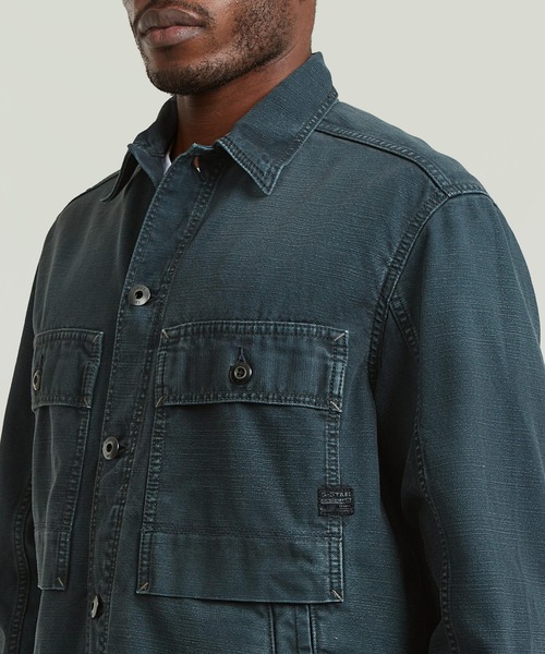 G-STAR(ジースター)の「MOSA OVERSHIRT/ヴィンテージライクデニムシャツジャケット/カバーオール(デニムジャケット・メンズ・ブルー系その他・MEDIUM/X-SMALL/SMALL/X-LARGE/LARGE)」の5枚目の写真