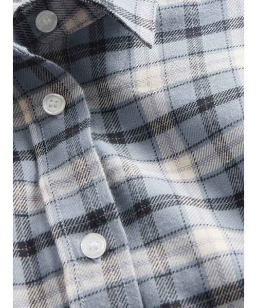 GAP（ギャップ）の「フランネル ストレートヘム クロップドシャツ（シャツ/ブラウス・レディース・グリーン/ブルー/ブラック×レッド・XS/S/M/L/XXS）」の21枚目の写真