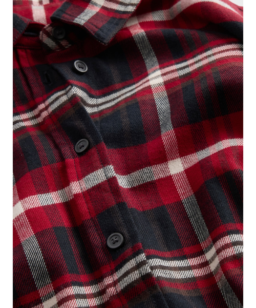 GAP（ギャップ）の「フランネル ストレートヘム クロップドシャツ（シャツ/ブラウス・レディース・グリーン/ブルー/ブラック×レッド・XS/S/M/L/XXS）」の22枚目の写真