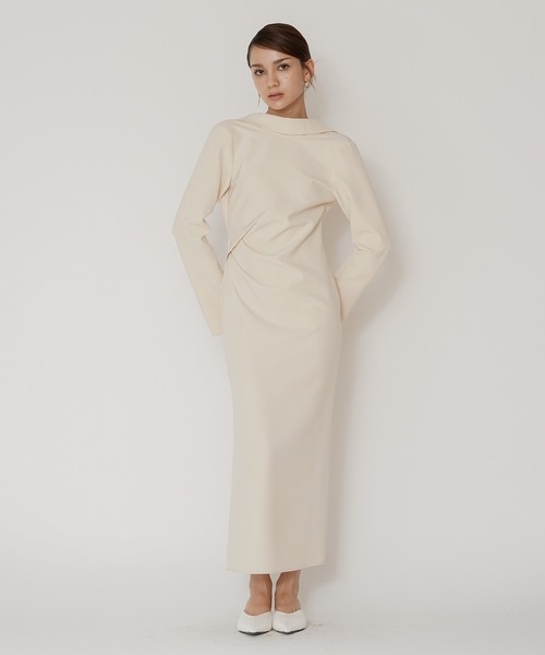 セール】ロールカラー バックコンシャス ワンピース KINO THE KEI