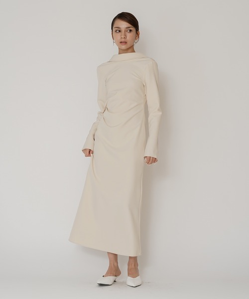 セール】ロールカラー バックコンシャス ワンピース KINO THE KEI