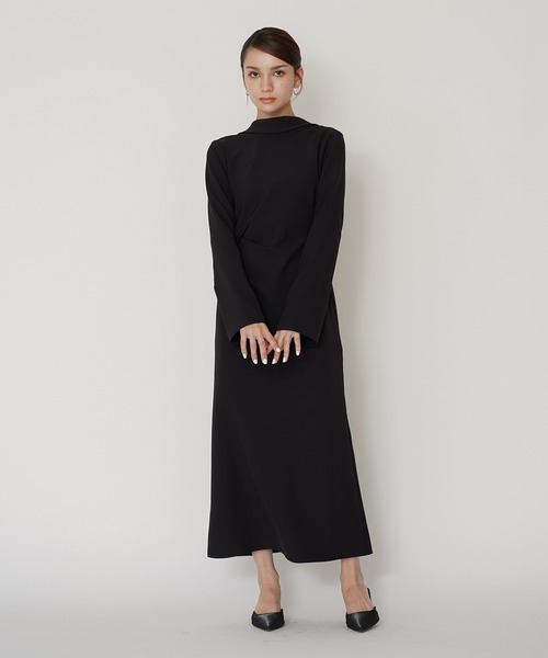 セール】ロールカラー バックコンシャス ワンピース KINO THE KEI