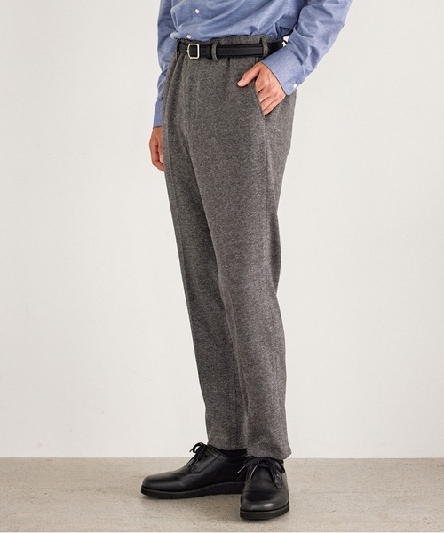 JUN STANDARD PICKS(ジュンスタンダードピックス)の「サキソニーライクスラックス/セットアップ対応(スラックス・メンズ・ブラック/グレー・S/M/LL/L)」の2枚目の写真