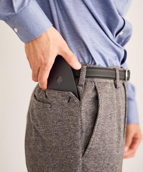 JUN STANDARD PICKS(ジュンスタンダードピックス)の「サキソニーライクスラックス/セットアップ対応(スラックス・メンズ・ブラック/グレー・S/M/LL/L)」の22枚目の写真