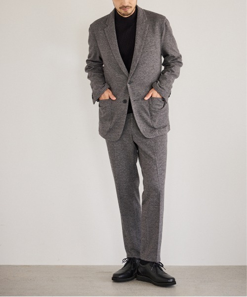 JUN STANDARD PICKS(ジュンスタンダードピックス)の「サキソニーライクスラックス/セットアップ対応(スラックス・メンズ・ブラック/グレー・S/M/LL/L)」の4枚目の写真