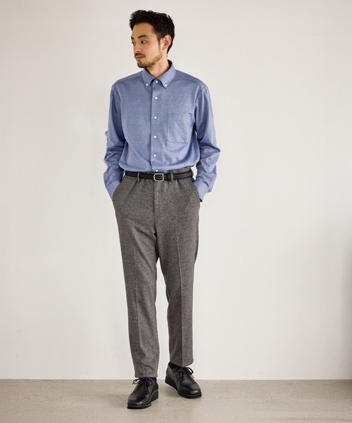 JUN STANDARD PICKS(ジュンスタンダードピックス)の「サキソニーライクスラックス/セットアップ対応(スラックス・メンズ・ブラック/グレー・S/M/LL/L)」の5枚目の写真