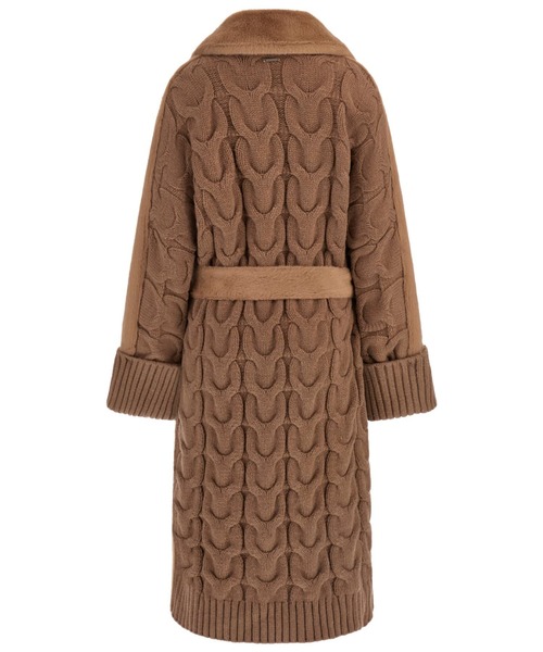 Guess（ゲス）の「LUCREZIA Faux Fur Knit Coat ロングコート  （ムートンコート・レディース・ベージュ・MEDIUM/SMALL/LARGE）」の10枚目の写真