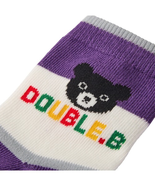 DOUBLE_B（ダブルビー）の「レトロポップソックス（ソックス/靴下・キッズ・パープル/ブルー・11-13cm/19-21cm/17-19cm/15-17cm/13-15cm）」の6枚目の写真