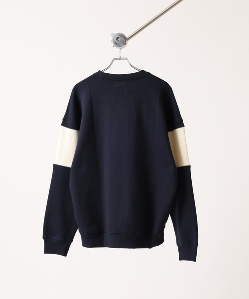 GUESS JEANS(ゲスジーンズ)の「GUESS JEANS GJ CN OS HORIZONT STRIPE SWEAT ゲス クルーネックスウェットシャツ(スウェット・メンズ・ネイビー/ブラック・XXL/XL/L/M)」の9枚目の写真