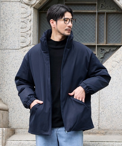 SPU(スプ)の「ウォッシャブル撥水スタンドネックパフブルゾン(ブルゾン・メンズ・チャコール/ブラック/ネイビー・M/S/XL/L)」の3枚目の写真