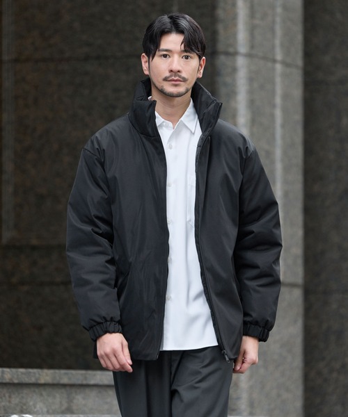 SPU(スプ)の「ウォッシャブル撥水スタンドネックパフブルゾン(ブルゾン・メンズ・チャコール/ブラック/ネイビー・M/S/XL/L)」の8枚目の写真