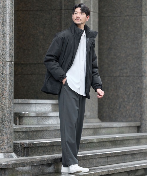 SPU(スプ)の「ウォッシャブル撥水スタンドネックパフブルゾン(ブルゾン・メンズ・チャコール/ブラック/ネイビー・M/S/XL/L)」の14枚目の写真