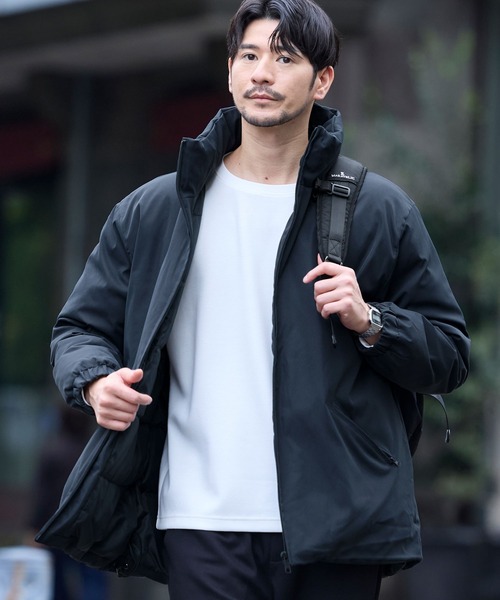 SPU(スプ)の「ウォッシャブル撥水スタンドネックパフブルゾン(ブルゾン・メンズ・チャコール/ブラック/ネイビー・M/S/XL/L)」の17枚目の写真