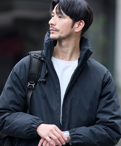 SPU(スプ)の「ウォッシャブル撥水スタンドネックパフブルゾン(ブルゾン・メンズ・チャコール/ブラック/ネイビー・M/S/XL/L)」の18枚目の写真