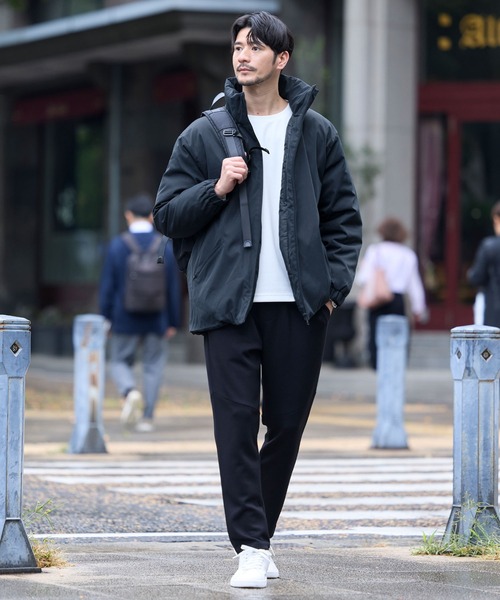 SPU(スプ)の「ウォッシャブル撥水スタンドネックパフブルゾン(ブルゾン・メンズ・チャコール/ブラック/ネイビー・M/S/XL/L)」の21枚目の写真