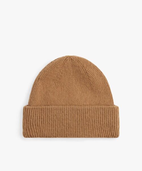 TOMMY HILFIGER（トミーヒルフィガー）の「レザーパッチビーニー（ニットキャップ/ビーニー・メンズ・ブラック/ブラウン・FREE）」の6枚目の写真