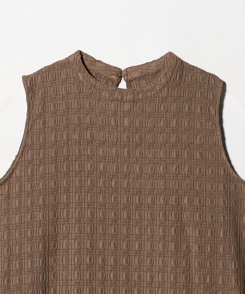 A DAY IN THE LIFE UNITED ARROWS(アデイインザライフユナイテッドアローズ)の「ジャガード ノースリーブワンピース <A DAY IN THE LIFE>(ワンピース・レディース・ブラック/ブラウン系・FREE)」の4枚目の写真