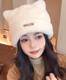 TONE SELECT GOODS | 【urge select】《アニマルシリーズ》ネコ耳 ふわふわ ニット帽/ニットキャップ(ニットキャップ/ビーニー)