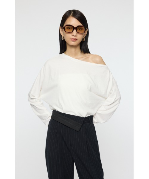 OVER DYED ONE SHOULDER ロングスリーブTシャツ（Tシャツ/カットソー