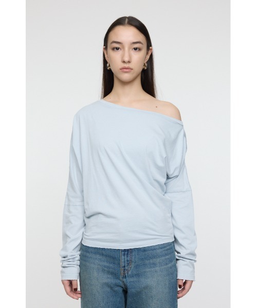 OVER DYED ONE SHOULDER ロングスリーブTシャツ（Tシャツ/カットソー