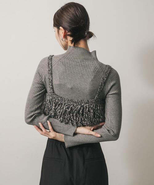 SENSE OF PLACE by URBAN RESEARCH（センスオブプレイスバイアーバンリサーチ）の「ニットブラビスチェ（キャミソール・レディース・ブラック/キャメル/レッド・ONE）」の10枚目の写真